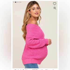 Pink Blush maternity off the shoulder sweater XS/S